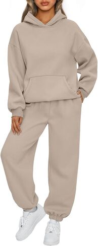 AUTOMET Womens 2 Piece Outfits Lounge Hoodie Sweatsuit Sets Oversized Sweatshirt Baggy Fall Fashion Sweatpants with Pockets in Kuwait