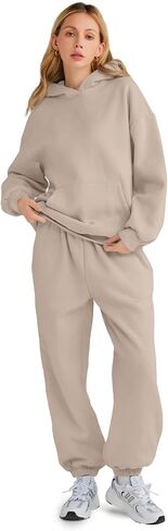 AUTOMET Womens 2 Piece Outfits Lounge Hoodie Sweatsuit Sets Oversized Sweatshirt Baggy Fall Fashion Sweatpants with Pockets in Kuwait