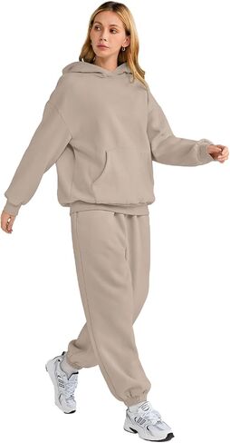 AUTOMET Womens 2 Piece Outfits Lounge Hoodie Sweatsuit Sets Oversized Sweatshirt Baggy Fall Fashion Sweatpants with Pockets in Kuwait