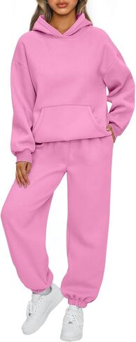 AUTOMET Womens 2 Piece Outfits Lounge Hoodie Sweatsuit Sets Oversized Sweatshirt Baggy Fall Fashion Sweatpants with Pockets in Kuwait