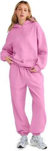 AUTOMET Womens 2 Piece Outfits Lounge Hoodie Sweatsuit Sets Oversized Sweatshirt Baggy Fall Fashion Sweatpants with Pockets in Kuwait
