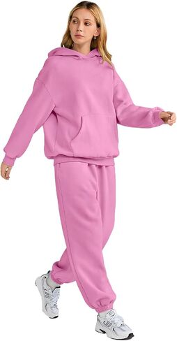 AUTOMET Womens 2 Piece Outfits Lounge Hoodie Sweatsuit Sets Oversized Sweatshirt Baggy Fall Fashion Sweatpants with Pockets in Kuwait