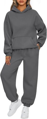 AUTOMET Womens 2 Piece Outfits Lounge Hoodie Sweatsuit Sets Oversized Sweatshirt Baggy Fall Fashion Sweatpants with Pockets in Kuwait