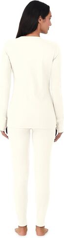 Cuddl Duds Womens Fleece Lined Thermal Long Sleeve Shirt and Leggings - Top and Bottom Base Layer Lounge Sets for Women in Saudi Arabia