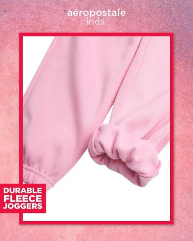 AEROPOSTALE Girls Sweat Suit Set - 2 Piece Soft Fleece Pullover Graphic Crewneck Sweatshirt and Jogger Pants for Girls (4-12) in Saudi Arabia