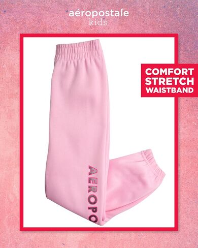 AEROPOSTALE Girls Sweat Suit Set - 2 Piece Soft Fleece Pullover Graphic Crewneck Sweatshirt and Jogger Pants for Girls (4-12) in Saudi Arabia