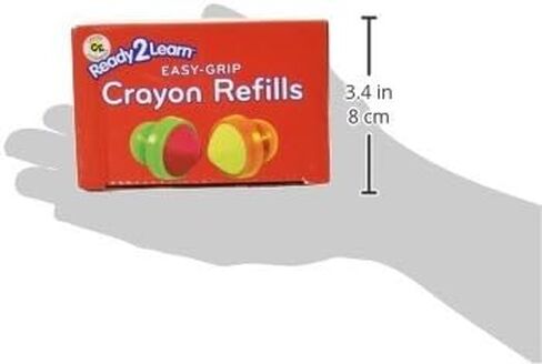READY 2 LEARN Easy Grip Crayons Refills - 6 Colors - Ages 18m+ - Non-Toxic Toddler Crayons - Handles Sold Separately in Saudi Arabia