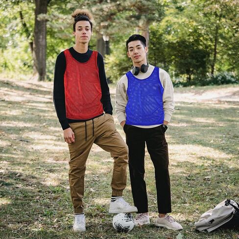 Super Z Outlet 12 Pinnies Scrimmage Vests فريق ممارسة جيرسي للأطفال الشباب في سن المراهقة خفيفة الوزن in Kuwait