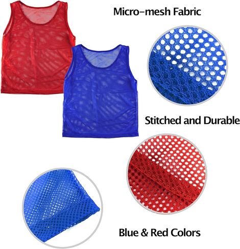 Super Z Outlet 12 Pinnies Scrimmage Vests فريق ممارسة جيرسي للأطفال الشباب في سن المراهقة خفيفة الوزن in Kuwait