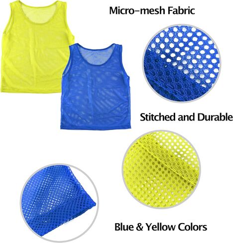 Super Z Outlet 12 Pinnies Scrimmage Vests فريق ممارسة جيرسي للأطفال الشباب في سن المراهقة خفيفة الوزن in Kuwait