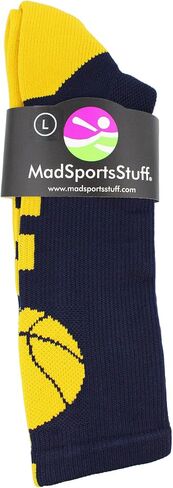 جوارب كرة السلة MadSportsStuff للأولاد والبنات - جوارب رياضية - مقاسات الشباب والكبار in Kuwait
