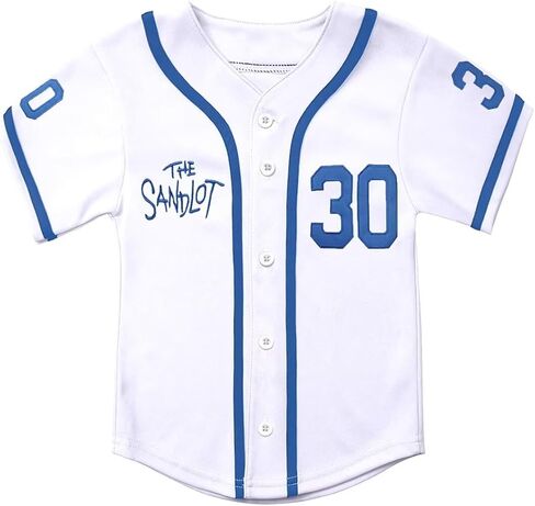 Youth The Sandlot Benny The Jet Rodriguez #30 Stitched Movie Kids Baseball Jerseys Sports Boys Shirts in Kuwait