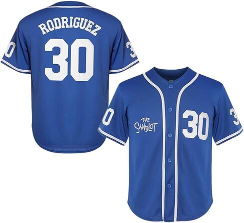 Youth The Sandlot Benny The Jet Rodriguez #30 Stitched Movie Kids Baseball Jerseys Sports Boys Shirts in Kuwait