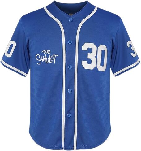Youth The Sandlot Benny The Jet Rodriguez #30 Stitched Movie Kids Baseball Jerseys Sports Boys Shirts in Kuwait