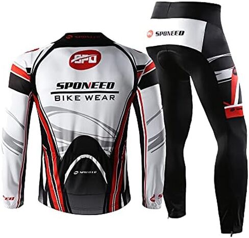 sponeed Cycling Clothes for Men Long Sleeve Mountain Bike Road Bicycle Shirt Jerseys Padded Pants Biking Outfits in Saudi Arabia
