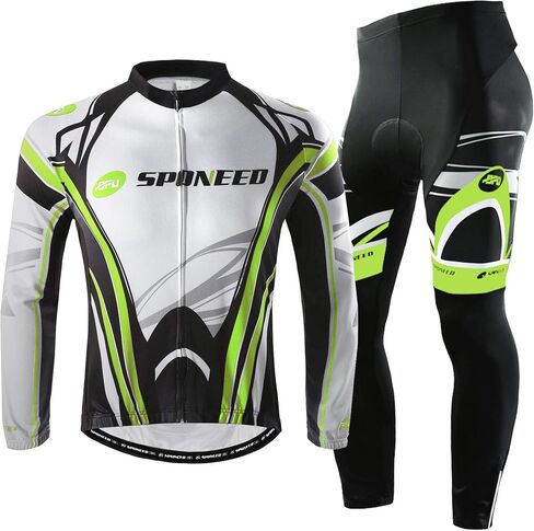 sponeed Cycling Clothes for Men Long Sleeve Mountain Bike Road Bicycle Shirt Jerseys Padded Pants Biking Outfits in Saudi Arabia