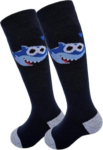 HIGHCAMP 2 Pairs Kids Merino Wool Ski Snowboard Socks Boy Girl Toddler Winter Snow Socks in Saudi Arabia