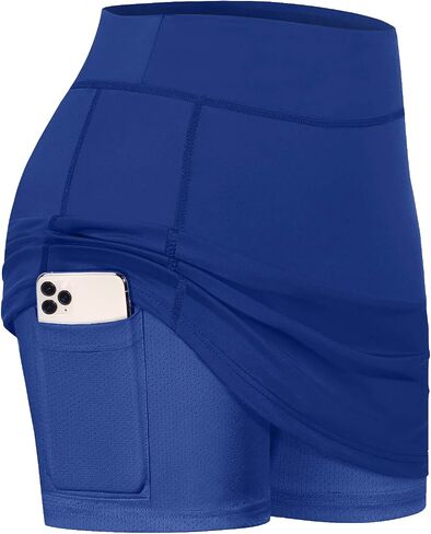 BLEVONH Womens Summer Tennis Skirts with Shorts Underneath, Pickleball, Athletic, Workout and Golf Skorts with Pockets in Kuwait