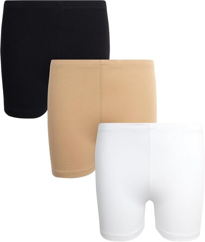 French Toast Girls Biker Shorts - 3 Pack Under Shorts for Uniforms, Skirts, Dresses - Dance Cartwheel Shorts for Girls (4-16) in Saudi Arabia