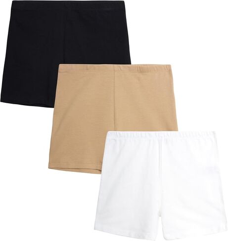 French Toast Girls Biker Shorts - 3 Pack Under Shorts for Uniforms, Skirts, Dresses - Dance Cartwheel Shorts for Girls (4-16) in Saudi Arabia
