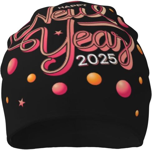 Happy New Year 2025 Beanie for Women Men Cancer Headwear Cap Turban Knit Hats Gifts Accessories in Kuwait
