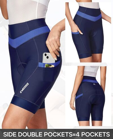 Ewedoos Padded Bike Shorts Women with 4 Pockets 4D Padding Biking Cycling Shorts Women for 3H+ Rides Bicycle Shorts for Women in Saudi Arabia