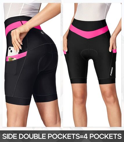 Ewedoos Padded Bike Shorts Women with 4 Pockets 4D Padding Biking Cycling Shorts Women for 3H+ Rides Bicycle Shorts for Women in Saudi Arabia