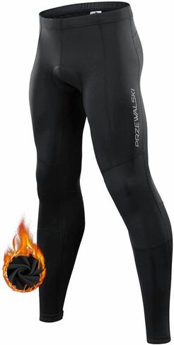 Przewalski Men's Cycling Pants 4D Padded Bike Bicycle Biking Tights Long MTB Leggings in Kuwait