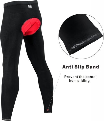 Przewalski Men's Cycling Pants 4D Padded Bike Bicycle Biking Tights Long MTB Leggings in Kuwait