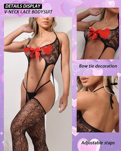 Women's Sexy Lingerie 3 Piece Lingerie Set with Garter Belt Stockings and Panty in Saudi Arabia