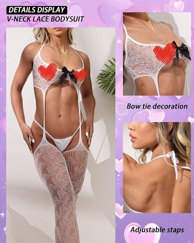 Women's Sexy Lingerie 3 Piece Lingerie Set with Garter Belt Stockings and Panty in Saudi Arabia