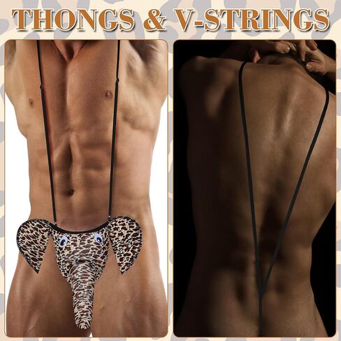 Men's Funny Thong Sling Stretch Underwear Cheeky Briefs Bulge Pouch Underwear Briefs Gag Gift for Men in Saudi Arabia