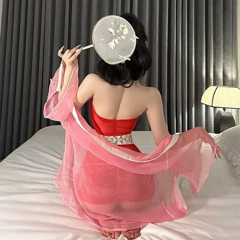 Women's cosplay Japanese kimono pajama print perspective Halloween dress lingerie in Saudi Arabia