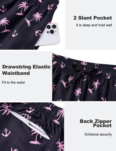 westwolf Men Swim Trunks 5.5 Inch Board Shorts 2 in 1 Swimwear with Compression Liner in Kuwait