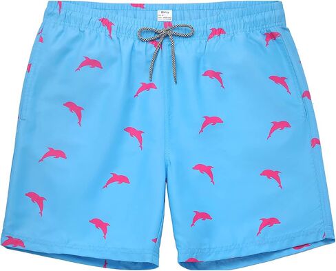Biwisy Mens Swim Trunks Quick Dry Swim Shorts with Mesh Lining Funny Beach Shorts in Kuwait
