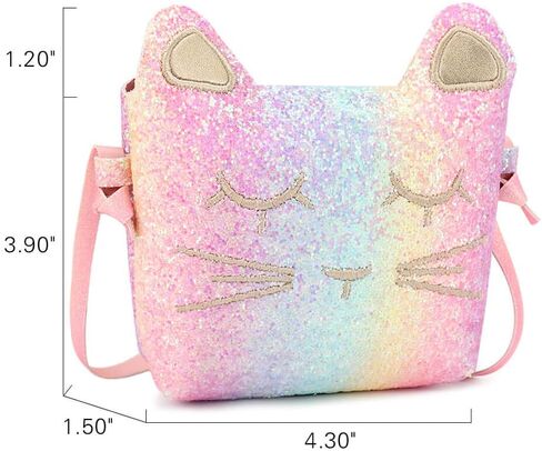 mibasies Kids Cat Purse for Little Girls Toddlers Wallet Crossbody Bag 2 Year Old Girl Gifts in Saudi Arabia