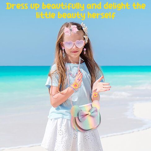 Kids Purse Toddler Gifts for Girls, Cute Little Girls Purse Mouse Ear Crossbody Bag, Princess Handbags for Age 3-14 in Saudi Arabia