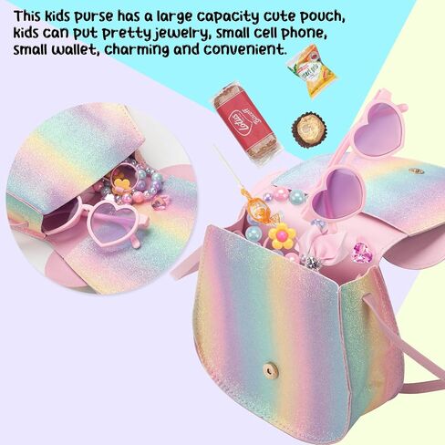 Kids Purse Toddler Gifts for Girls, Cute Little Girls Purse Mouse Ear Crossbody Bag, Princess Handbags for Age 3-14 in Saudi Arabia