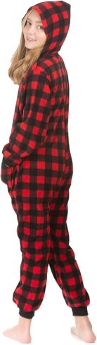 Hoodie Onesie Jumpsuit Pajama in Micro Polar Fleece for Boys & Girls One Piece Prints in Kuwait