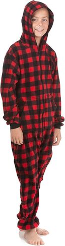 Hoodie Onesie Jumpsuit Pajama in Micro Polar Fleece for Boys & Girls One Piece Prints in Kuwait