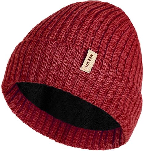 Sukeen Kids Winter Beanie Hat for Girls Boys Seepage Proof Kids Warm Knitted Hat Age 3-10 Kids Skull Cap for Daily Outdoor in Kuwait