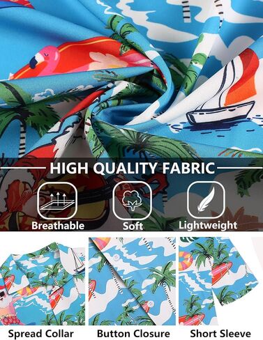 COOFANDY Mens Hawaiian Floral Shirts Tropical Button Down Shirt Summer Beach Shirt in Kuwait