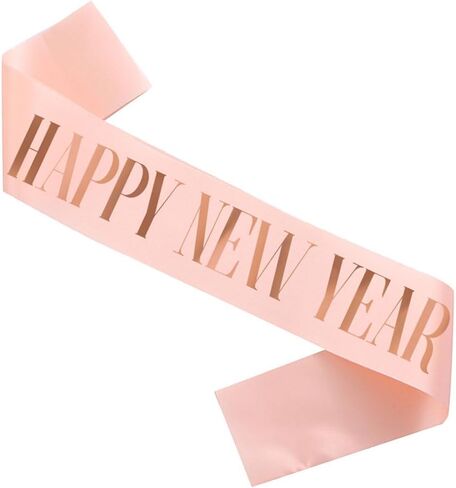 BBTDIN Happy New Year Sash Belt Hello 2025 2026 2027 Sash Belt Happy New Year 2025 2026 2027 Sash Belt BNY02 (A1-Black Sash) in Kuwait