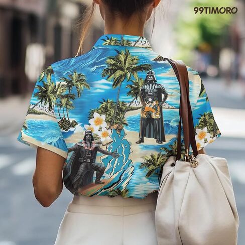 Warship Hawaiian Shirt, Wars Movie Button Shirt, Battle Spaceship Short Sleeve Shirt, Birthday Gifts in Saudi Arabia