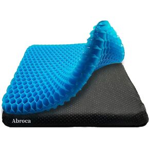 Seat Cushion, 20" Large Gel Seat Cushion for Long Sitting Pressure Relief– Back Sciatica Tailbone Pain Relief Pad, Car Seat Cushion Pad, Wheelchair Office Desk Chair Driver Seat Cushions Cooling Pads