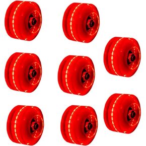 SzBlaZe 8 Pack 58 x 32mm Light up Roller Skate Wheels with Bearings for Quad Skates or Outdoor Double Row Skating or Skateboard Accessories