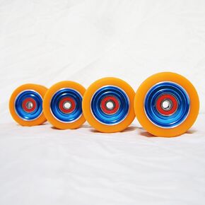 Z-FIRST 62mm Roller Skates Wheels Aluminum Alloy Speed Skate Wheels Replacement Wheels with ABEC-9 Bearing (Pack of 4)