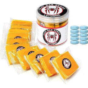 10 Pack Clay Bars Auto Detailing, Professional-Grade Car Clay Bars Kit with Clay Bar Lubricant Tablets 10 Pcs, Deep Cleaning Claybar for Car Detailing Car Wash Clean, 10 x 50g