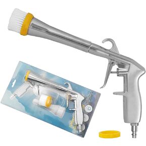 Car Cleaning Gun High Pressure Air Blow Gun Interior Car Cleaning Kit Interior Detailing Kit Air Duster Blower Gun Car Duster Air Compressor Needed High Pressure Car Cleaning Tools (Silver)
