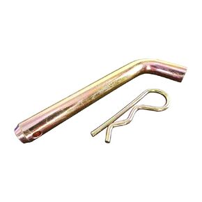 Bent Hitch Pin, 5/8" Dia. x 4" Long, for Secure Mounting of Hitches and Axles, Heavy Duty Steel, Includes 1 Pin and 1 R-Clip, by Tech Team